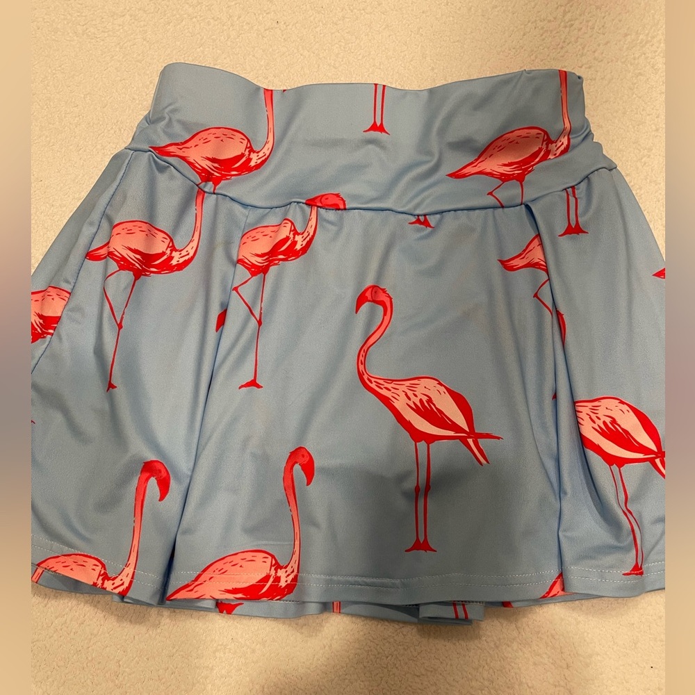 Flamingo tennis skirt, pickle ball or errand skirt!